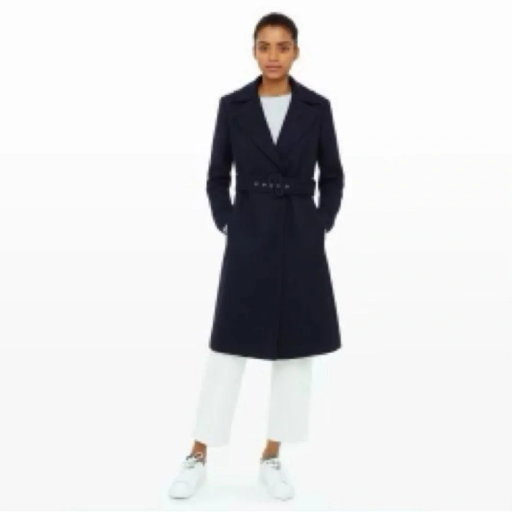 Club Monaco Navy Trench Coat - Picture 3 of 3